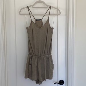 Brandy Melville Striped Romper with pockets